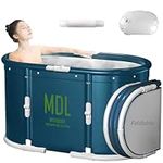 Portable Foldable Bathtub for Adults, Large Bathroom SPA Tub Outdoor Ice Bath Tub Installation-Free Bathtub Family Freestanding Bathtub Standing SPA Soaking Tub for Shower Stall, 37.5''×21.7''×21.7''