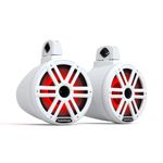 Rockford Fosgate M2WL-10H Color Optix 10" Multicolor LED Lighted Marine Grade Horn Loaded Speakers in Wake Tower Enclosures - White (Pair)