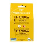 Wedderspoon Organic Manuka Honey Drops, Lemon & Bee Propolis, 20 Count (Pack of 1) | Genuine New Zealand Honey | Perfect Remedy For Dry Throats