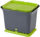 Full Circle Fresh Air Odor-Free Kitchen Compost Bin, Green Slate