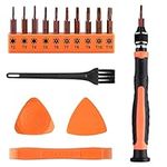 ASTARON 10 in 1 Torx Bit Set Screwdriver Set,Interchangeable Magnetic Torx Bit T2 T3 T4 T5 T6 T7 T8 T9 T10 T15 with Opening Tool,Torx Security Screwdriver Set for Phone/Computer/Xbox/PS4