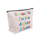 I'm the Dancer It's Me, Zippered Canvas Cosmetic Bag for Dancers Ballet Dancing Gift Dancer Gifts Makeup Cosmetic Bag for Women Girls Graduation Birthday Appreciation