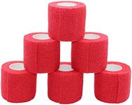 Cohesive Bandage (5cm 6Rolls, Red)