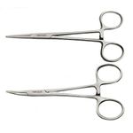 YNR CURVED FORCEPS GAME SEA COARSE FISHING S-STEEL DISGORGER UNHOOKING PLIERS INSTRUMENTS TOOLS (Both Straight & Curved)