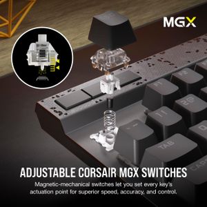 CORSAIR K70 MAX RGB Mechanical Gaming Keyboard – Customizable Lighting
