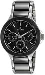 Titan Regalia Ceramics Black Dial Quartz Multifunction Stainless Steel and Ceramic Strap watch for Men-NS90089KD01