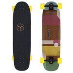 Loaded Boards Cantellated Tesseract Bamboo Longboard Skateboard Complete (80a Kegel wheels, 50° Paris 180mm Trucks)