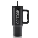 MOOZICO Tumbler for Gym Vacuum Insulated Hot and Cold Stainless Steel Tumbler with Lid and Straw, Leak Proof Thermo Tumblers Cupholder for Caffe, Office, Gym, Travel Sipper Flask-1200ML (Black)