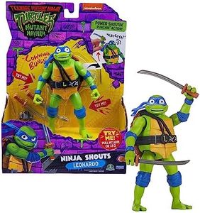 Tortues Ninja, Figurine de 15 cm avec Arme, Fonction électronique, Leonardo, Jouet pour Enfants dès 4 Ans, Giochi Preziosi, TU8001