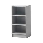 Timber Art Design UK 3 Tier Bookcase Open Wide Tall Shelf Rack Contemporary Organizer Display Shelving Unit for Modern Living Room, Office Space, Study Room Furniture, Grey - H80cm x W40cm x D30cm