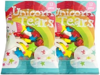 24 Ct Unicorn Tears Rainbow Candy Bulk Pack - Sweet Cherry, Lemon, Lime, Orange, Blue Raspberry Fruity Chews - Kosher Easter Snacks - Mini Easter Candy Party Favors for Kids Goodie Bags & Stuffers