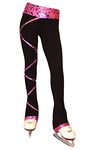 Ice Fire Figure Skating Criss Cross Pants - Party Pink (Child Large (10-12))