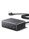 UGREEN Extension Lead with 4 USB Slots, 2 Way 2990W Max Multiple Plug with 1.5m Extension Cable, Compatible with iPhone 17/16/15/14, iPad Pro/Mini, Suitable for Home/Office