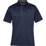 UNDER ARMOUR mens Tech Golf Polo ,Midnight Navy (410)/Graphite,XX-Large