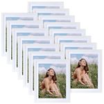 EYMPEU 8x10 Picture Frames with Mat White Wood Set of 15, Display 8 by 10 Photos with Mat or 9x11 Photos without Mat, Multi Matted Frames Bulk for Wall, Table Top