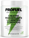 PROFUEL Creatine, L-Carnitine & Cordyceps Powder - 240g - Increase Strength & Performance - Gym Supplement for Men & Women