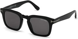 Sunglasses Tom Ford FT 0751 -F-N 01A Shiny Black/Smoke Lenses/Gunmetal"t" Tem, Black