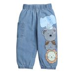 Hopscotch Baby Boys Cotton Animal Print Regular Fit Jeans In Blue Color For Ages 12-24 Months (Hpf-3318777)