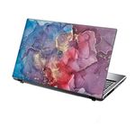 TaylorHe 11-12 inch Laptop Skin Vinyl Decal with Colorful Patterns and Leather Effect Laminate MADE IN England Gold Dust on Blue Marble