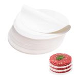 Lotbun 500 x Burger Discs, Round Baking Paper, 10 cm, Chopped Steak Paper, Baking Paper, Non-Stick Paper, for Burger Press, Hamburger Patties (White), L1-IT-BZZ