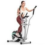 THERUN Magnetic Cross Trainer, Cardio Fitness Elliptical Trainer w/ 8 Levels Adjustable Resistance LCD Monitor, Pulse Sensor, Device Holder, Elliptical Exercise Machine For Full-body Workout