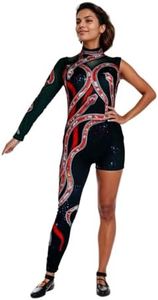 Sufeasdf Women's 3D Printed Snakes Bodysuit Concert Cosplay Outfit Halloween Fashionable Costumes, Adult 180