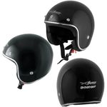 A-pro Jet Helmet Open Face Motorbike Custom Scooter Black size L