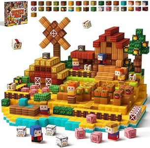 idoot 200PCS Magnetic Building Blocks Set, Farm Themed Animal Magnetic Blocks STEM Toys, Montessori Education for Boys and Girls, Christmas and Birthday Gifts for 3 4 5 6 7 8 9 10 11 12 Years Old