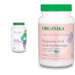 Organika Biocell Collagen- Type 2 Collagen, Hyaluronic Acid, Chondroitin Sulfate, Joint Support- 180caps & Hyaluronic Acid With Vitamin C 90 Vcaps