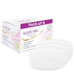 Kozicare Kojic Acid Soap & Glutathione Soap | Bathing Soaps | Bath Soap for Men & Women | Soaps for Bath | TFM Grade 1 Soap | Moisturize Skin | Fades Dark Spots | Gentle Exfoliation - Pack of 9