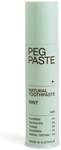 PEG PASTE Natural Toothpaste | Natural Mint N°001 for Women & Men | Fluoride-Free with Hydroxyapatite and Prebiotics | Free from Parabens, Sulfates and SLS | Sustainable Packaging | Mess-Free | Made in Australia (190g)