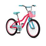 Schwinn Koen & Elm BMX Style Kids Bike in 20-Inch Wheels, Basket, Chain Guard & Kickstand Included, For Boys & Girls Age 7-13 Year Old, No Training Wheels, Pink