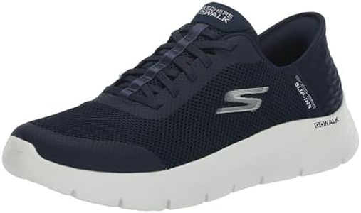 Skechers Women's Go Walk Flex Hands Free Slip-Ins-Grand Entry Sneaker, Navy/White, 7.5 Wide