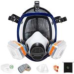 AirGearPro G-750 Respirator Full Face Mask with A1P2 Filters | Anti-Fog, Anti-Gas, Anti-Dust Mask | Gas Mask Ideal for Painting, Woodworking, Construction, Sanding, Spraying, Chemicals, DIY etc