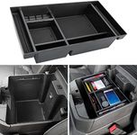 PIMCAR Center Console Organizer Compatible with 2019-2022 Chevy Silverado 1500/GMC Sierra 1500 & 2020-2023 Chevy Silverado/GMC Sierra 2500 HD/3500 HD (Full Console w/Bucket Seats ONLY) Black Trim