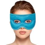 NEWGO Cold Eye Mask for Puffy Eyes, Reusable Hot Cold Therapy Cooling Eye Mask for Puffy Eyes, Migraine, Dark Circles, Dry Eyes, Swollen Eyes, Sinus Pain (Light Blue)