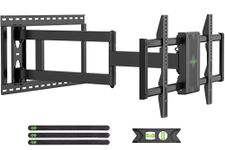 USX MOUNT Long Arm TV Wall Mount for Most 42-90 Inch TV up to 150 Lbs, 40 Inch Extension Full Motion TV Mount Swivel Tilt, Wall Mount TV Bracket Fit Wood Stud up to 24 Inch, Max VESA 800x400mm, XML035