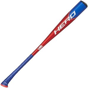 Axe Bat 2023 Hero (-11, 2-1/2") USABat Baseball Bat, 1-Piece Alloy, Red/Blue (27" / 16 oz.)