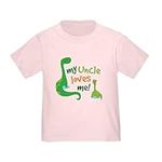 CafePress My Uncle Loves Me Toddler T Shirt Cute Toddler T-Shirt, 100% Cotton Pink