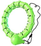 Weighted Smart Hula Ring Hoops, Weighted Hula Hoop With Auto-Spinning With slide switch, Detachable Knots Size Adjustable Smart Hoola Hoop with 360 Auto Rotation Massage