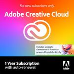 Adobe Creative Cloud All Apps | Graphic Design Software | AI Powered Features | Vector Illustration, Layout & Image Editing | PC/MAC| 12-Month Subscription with Auto-Renewal