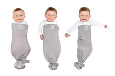 The Ollie Swaddle - Helps to Reduce The Moro (Startle) Reflex - Made from a Custom Designed Moisture-Wicking Material (Stone)