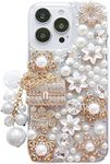 DMaos for iPhone 12/iPhone 12 Pro Women Case, Girly Handbag Design Sparkly Rhinestone Cover, Bling Diamond Snow Flower for iPhone12 Pro 6.1 Inch 2020