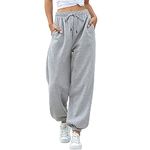 Warehouse Sale Clearance Womens Sweatpants 2024 Fall Fashion Athletic Joggers Workout Cinch Bottoms Y2k Trendy Lounge Sweat Pants with Pockets Today's Deals Cheap Stuff Under 1 Dollar Gray