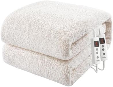 YDW Electric Blanket King Size Fitted, Dual Control Premium Washable Fleece Heated Under Blanket with Timer and Overheat Protection for Winter Australia 203x182cm, Fit Up to 45cm Deep Pocket