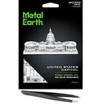 Metal Earth US Capitol 3D Metal Model Kit Bundle with Tweezers Fascinations