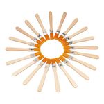 20PCS 11mm Wide Paint Brush Wood Brush Dust Yellow Brush Gloss Paint Brush Keyboard Cleaning Brush Small Brush for Paint, Cleaning, Glue and Home DIY