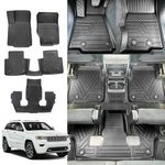 Rongtaod Floor Mats Compatible with 2021-2024 Jeep Grand Cherokee L 6 Seats Cargo Mat Trunk Mat Cargo Liner TPE All Weather Floor Liner Jeep Grand Cherokee L Accessories (Floor Mats)