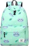 Bookbags for Teens Cute Cat and Fis