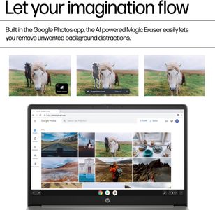HP Chromebook Plus 15.6" Laptop – i3, 8GB RAM, 128GB SSD, Silver